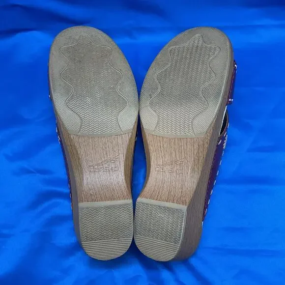 Dansko Chunky Slide Sandal Brown Leather Womens US11 UE42 - Picture 8 of 9